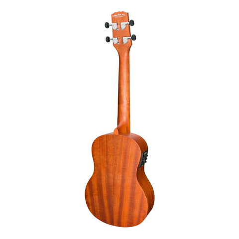 Martinez 'Southern Belle 6 Series' Mahogany Solid Top Electric Tenor Ukulele with Hard Case (Sunburst)-MSBT-6-NST