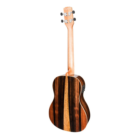 Martinez 'Southern Belle 7 Series' Spruce Solid Top Electric Baritone Ukulele with Hard Case (Natural Gloss)