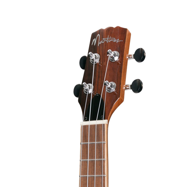 Martinez 'Southern Belle 7 Series' Spruce Solid Top Electric Concert Ukulele with Hard Case (Natural Gloss)