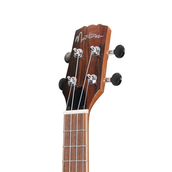 Martinez 'Southern Belle 7 Series' Spruce Solid Top Electric Cutaway Concert Ukulele with Hard Case (Natural Gloss)-MSBC-7C-NGL