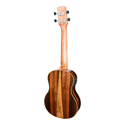 Martinez 'Southern Belle 7 Series' Spruce Solid Top Electric Tenor Ukulele with Hard Case (Natural Gloss)-MSBT-7-NGL