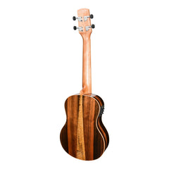 Martinez 'Southern Belle 7 Series' Spruce Solid Top Electric Tenor Ukulele with Hard Case (Natural Gloss)