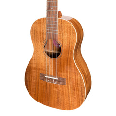 Martinez 'Southern Belle 8 Series' Koa Solid Top Electric Baritone Ukulele with Hard Case (Natural Gloss)