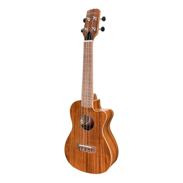 Martinez 'Southern Belle 8 Series' Koa Solid Top Electric Cutaway Concert Ukulele with Hard Case (Natural Gloss)-MSBC-8C-NGL