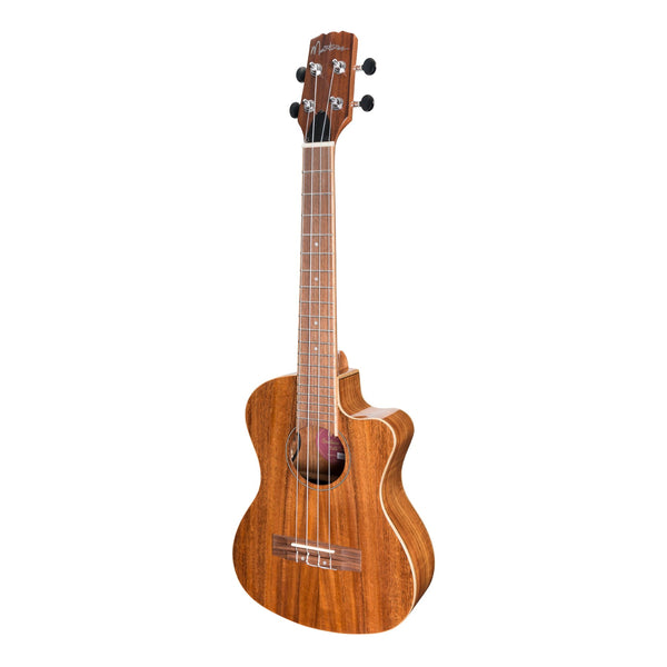 Martinez 'Southern Belle 8 Series' Koa Solid Top Electric Cutaway Tenor Ukulele with Hard Case (Natural Gloss)-MSBT-8C-NGL