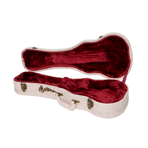Martinez 'Southern Belle' Deluxe Shaped Concert Ukulele Hard Case (Ivory)