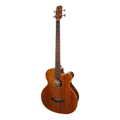 Martinez 'Southern Star Series' Koa Solid Top Acoustic-Electric Cutaway Bass Guitar (Natural Gloss)-MBC-8C-NGL