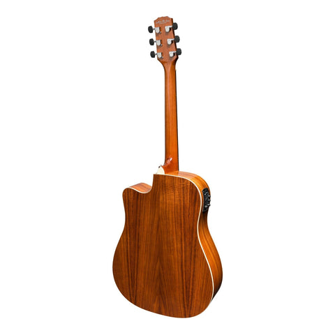 Martinez 'Southern Star Series' Koa Solid Top Acoustic-Electric Dreadnought Cutaway Guitar (Natural Gloss)-MPC-8C-NGL