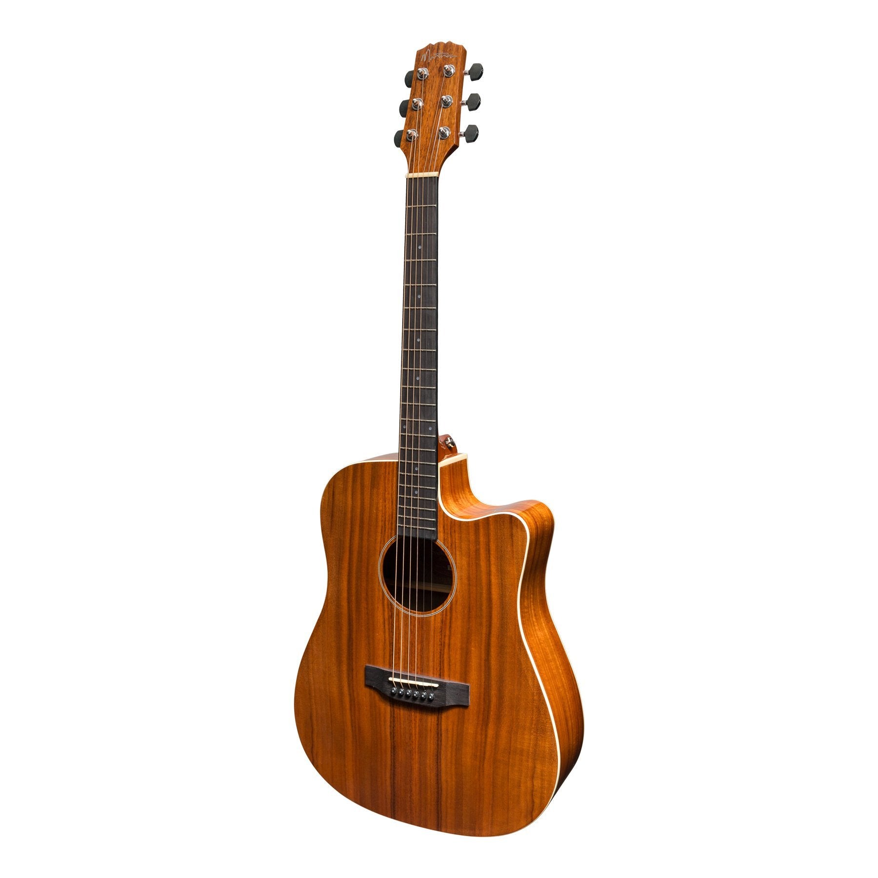 Martinez 'Southern Star Series' Koa Solid Top Acoustic-Electric Dreadnought Cutaway Guitar (Natural Gloss)-MPC-8C-NGL
