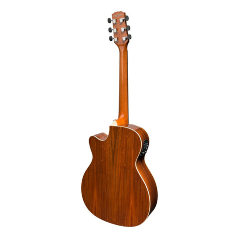 Martinez 'Southern Star Series' Koa Solid Top Acoustic-Electric Small Body Cutaway Guitar (Natural Gloss)-MFPC-8C-NGL