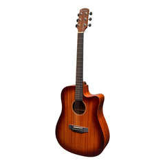 Martinez 'Southern Star Series' Mahogany Solid Top Acoustic-Electric Dreadnought Cutaway Guitar (Satin Sunburst)-MPC-6C-NST