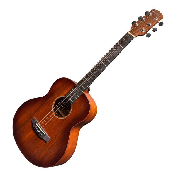 Martinez 'Southern Star Series' Mahogany Solid Top Acoustic-Electric TS-Mini Guitar (Satin Sunburst)