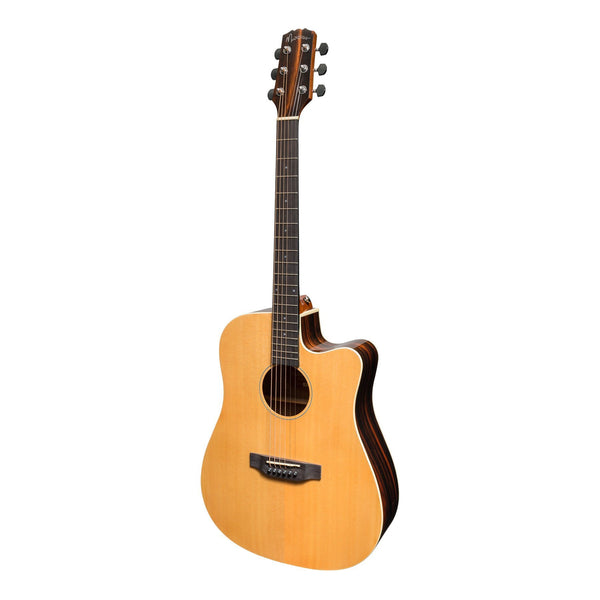 Martinez 'Southern Star Series' Spruce Solid Top Acoustic-Electric Dreadnought Cutaway Guitar (Natural Gloss)-MPC-7C-NGL