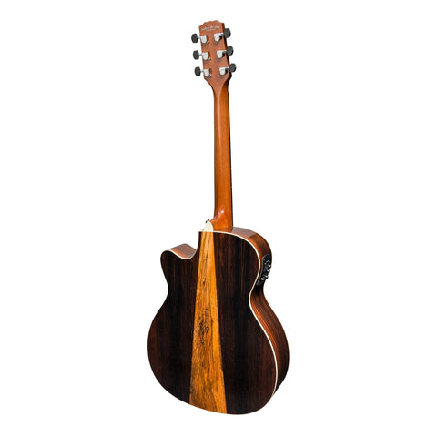 Martinez 'Southern Star Series' Spruce Solid Top Acoustic-Electric Small Body Cutaway Guitar (Natural Gloss)-MFPC-7C-NGL