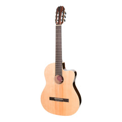 Martinez 'Southern Star Series' Spruce Solid Top Acoustic-Electric Thinline Classical Cutaway Guitar (Natural Gloss)-MCTC-7C-NGL