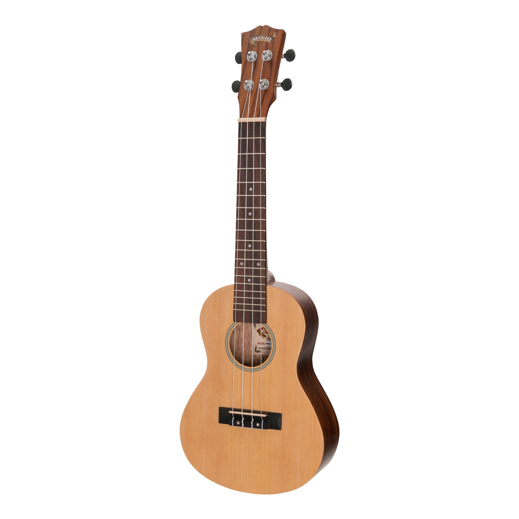 Mojo 'SZ40 Series' Spruce Top and Rosewood Back & Sides Electric Concert Ukulele (Natural Satin)-MCU-SZ40P-NST