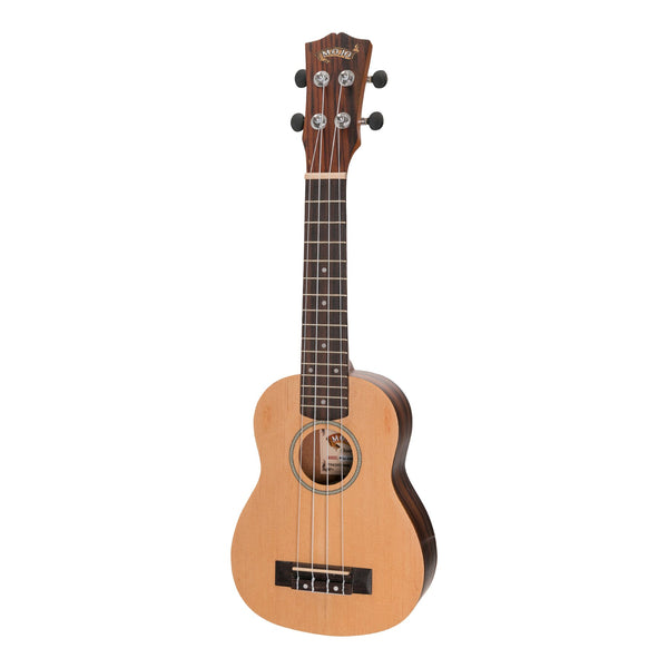 Mojo 'SZ40 Series' Spruce Top and Rosewood Back & Sides Electric Soprano Ukulele (Natural Satin)-MSU-SZ40P-NST