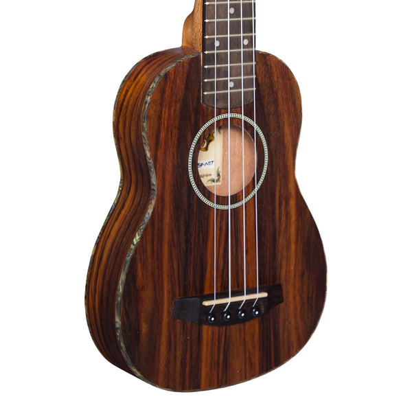 Mojo 'T5 Series' All Rosewood Thinline Electric Soprano Ukulele (Natural Satin)