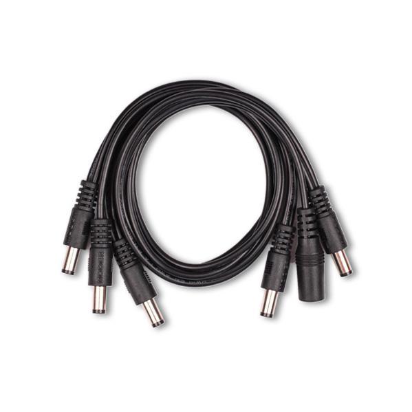 Mooer 5-Plug DC Daisy Chain Pedal Power Cable (Straight Plugs)-MEP-PDC-5S
