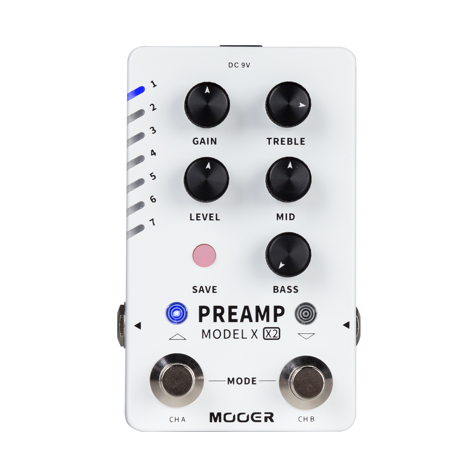 Mooer Dual Footswitch Digital Preamp X2 Guitar Effects Pedal