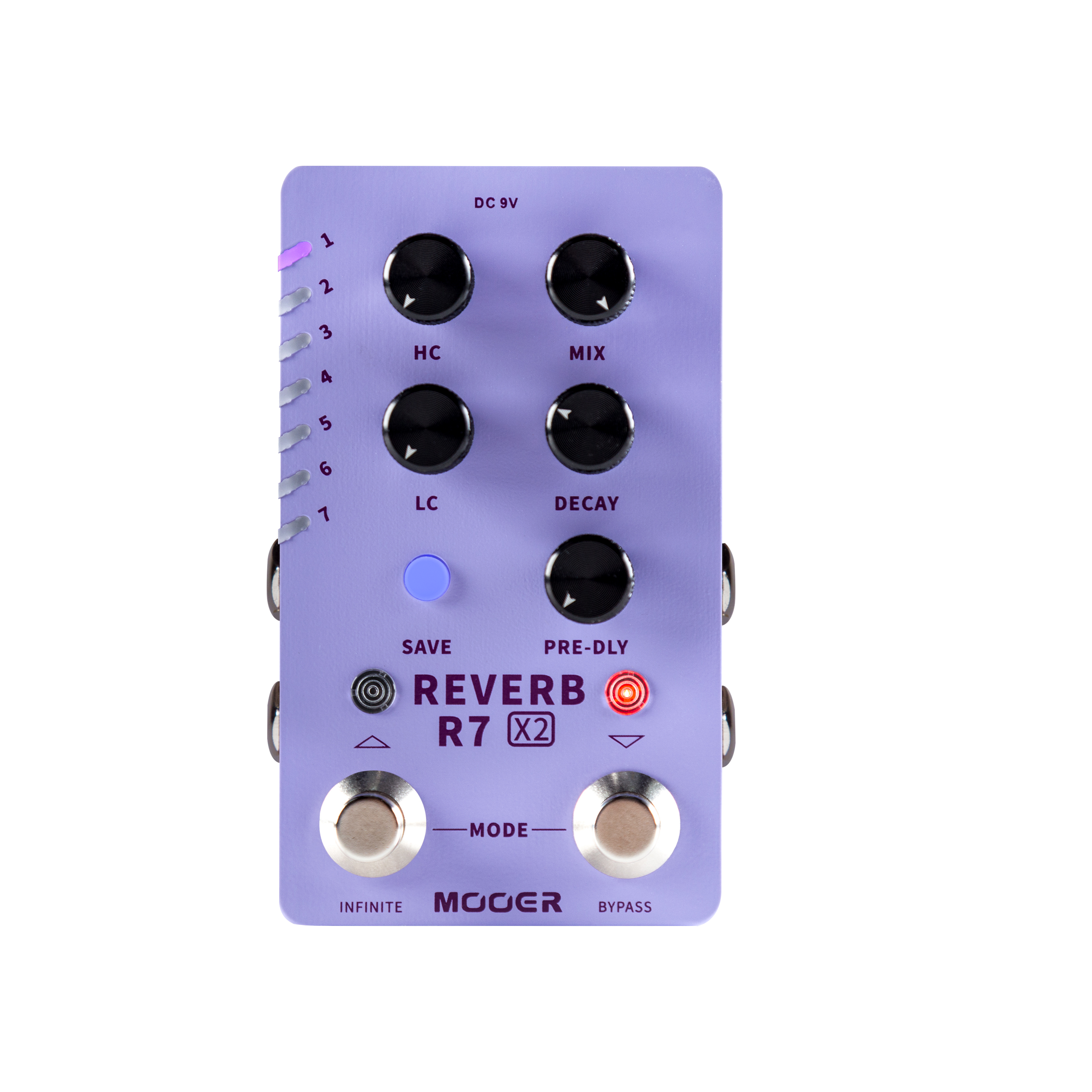 Mooer Dual Footswitch Stereo Reverb X2 Guitar Effects Pedal