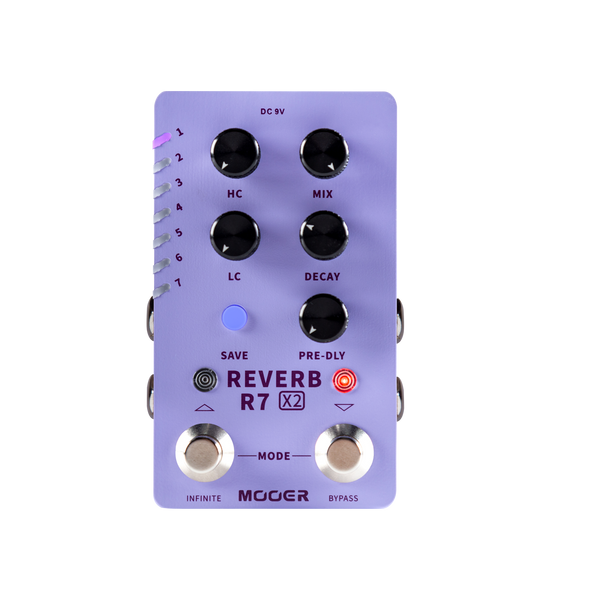 Mooer Dual Footswitch Stereo Reverb X2 Guitar Effects Pedal