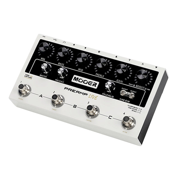 Mooer 'Preamp Live' 4-Channel Preamp & Cabinet Simulation Guitar Effects Processor-MEP-PALIVE