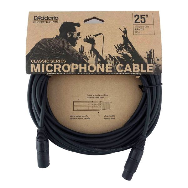 Planet Waves 'Classic Series' XLR Male to XLR Female Microphone Cable (25ft)-PW-CMIC-25