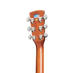 Saga '700 Series' Solid Spruce Top Acoustic-Electric Small-Body Cutaway Guitar (Natural)