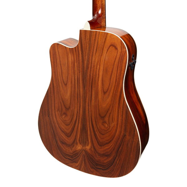 Saga '850 Series' Solid Spruce Top Acoustic-Electric Dreadnought Guitar (Natural)