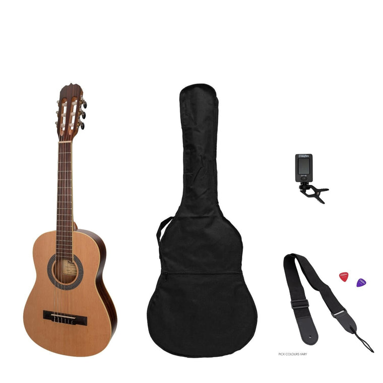 Sanchez 1/2 Size Student Classical Guitar Pack (Spruce/Rosewood)