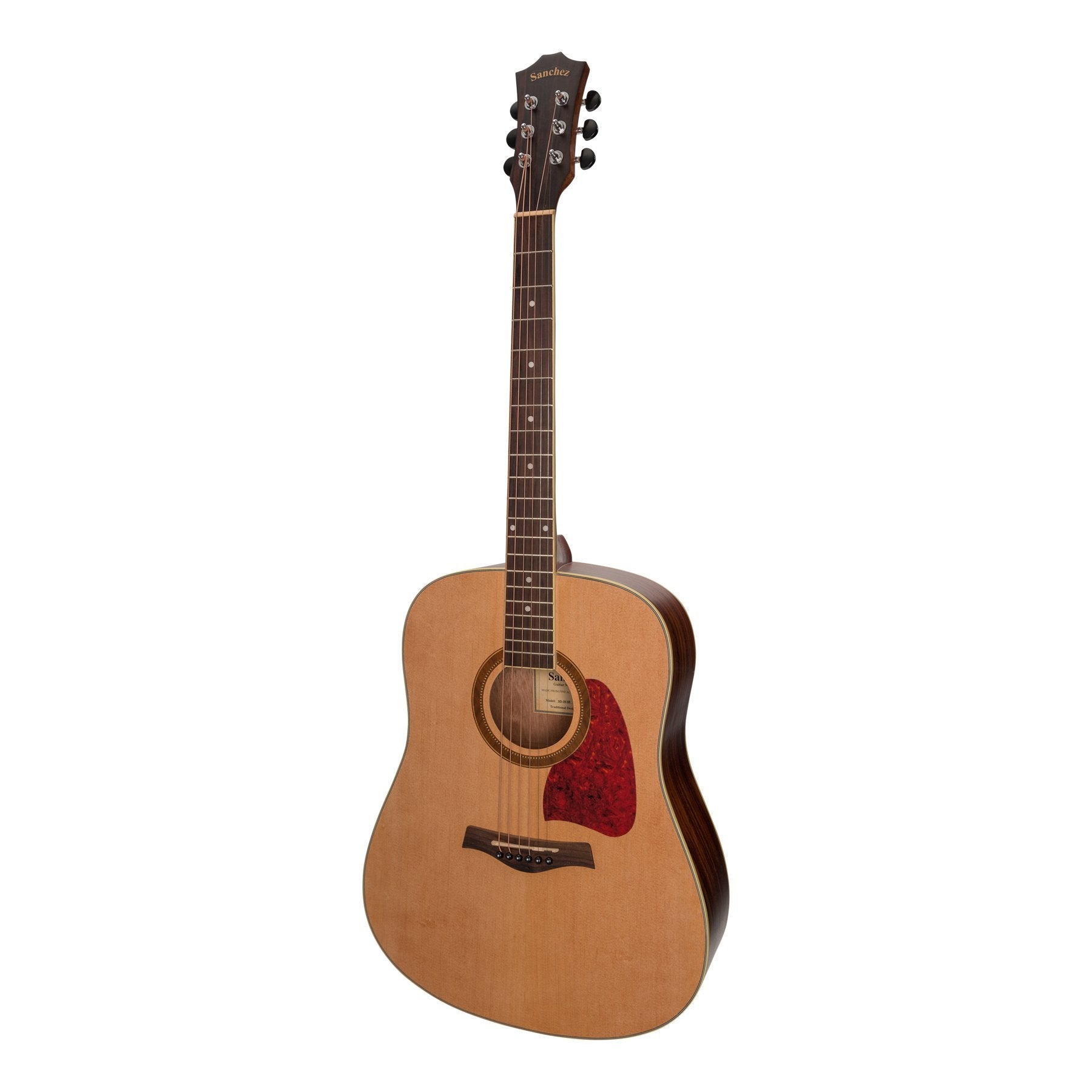 Sanchez Acoustic Dreadnought Guitar (Spruce/Rosewood)-SD-18-SR