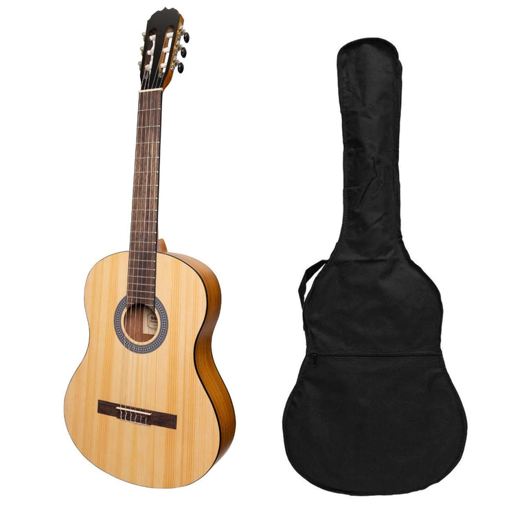 Sanchez Full-size Size Student Classical Guitar with Gig Bag (Spruce/Koa)
