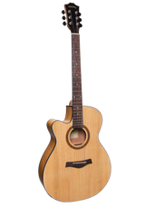 Sanchez Left Handed Acoustic-Electric Small Body Cutaway Guitar Pack (Spruce/Acacia)