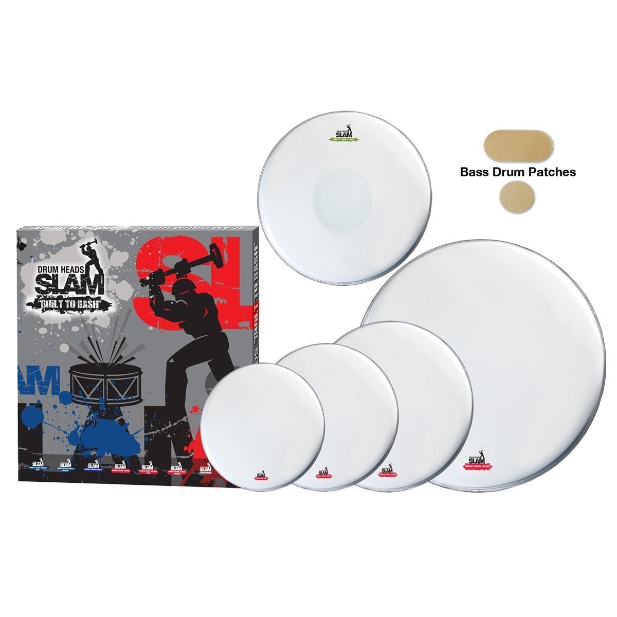 Slam 2-Ply Coated Drum Head Pack (10"T/12"T/14"T/14"S/22"BD)-SDHP-2PCT-F22