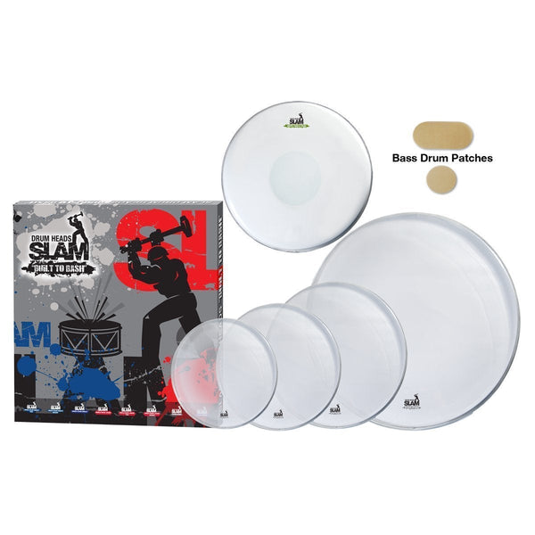 Slam Hydraulic Clear Drum Head Pack (10"T/12"T/14"T/14"S/22"BD)-SDHP-HC-F22