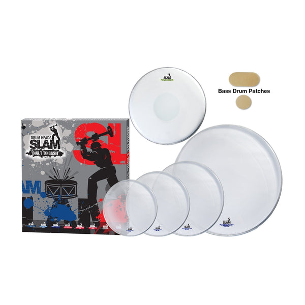 Slam Single Ply Clear Medium Weight Drum Head Pack (10"T/12"T/16"T/14"S/22"BD)-SDHP-1PCL-MF22-16