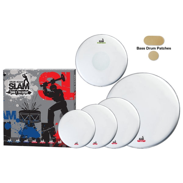 Slam Single Ply Coated Medium Weight Drum Head Pack (12"T/13"T/16"T/14"S/22"BD)-SDHP-1PCT-MR