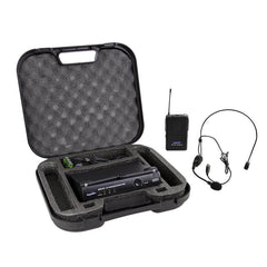 SoundArt Single Channel Wireless Microphone System with Lapel and Headset Mics-SWS-90-BP