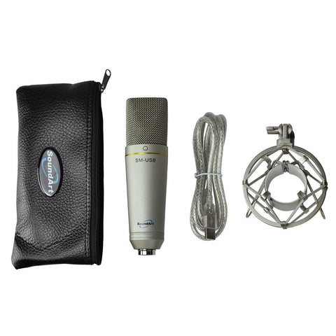SoundArt USB Condenser Microphone with Cradle & Carry Bag-SM-USB