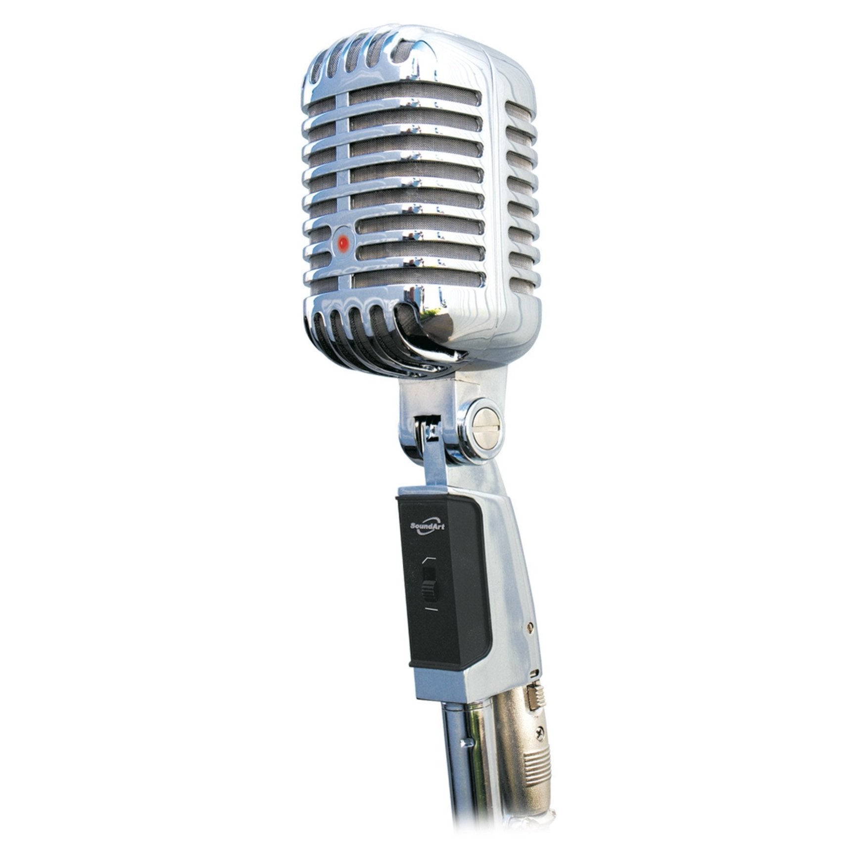 SoundArt 'Vintage' Condenser Microphone with Deluxe Carry Case (Chrome)-SGM-V50C-CHR
