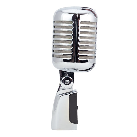 SoundArt 'Vintage' Dynamic Microphone with Deluxe Carry Case (Chrome)-SGM-V55D-CHR
