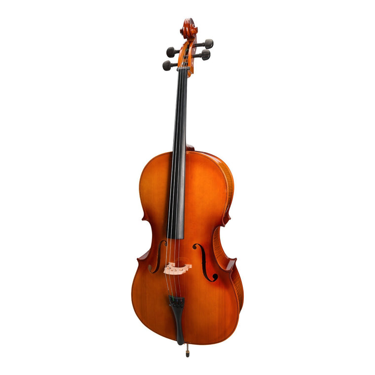 Steinhoff Full Size Solid Top Student Cello Set (Natural Gloss)