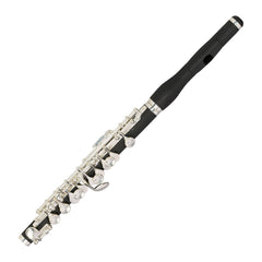 Steinhoff Intermediate Ebonite Piccolo Flute (Black & Silver)-KSO-PFL40-BLK/SLV