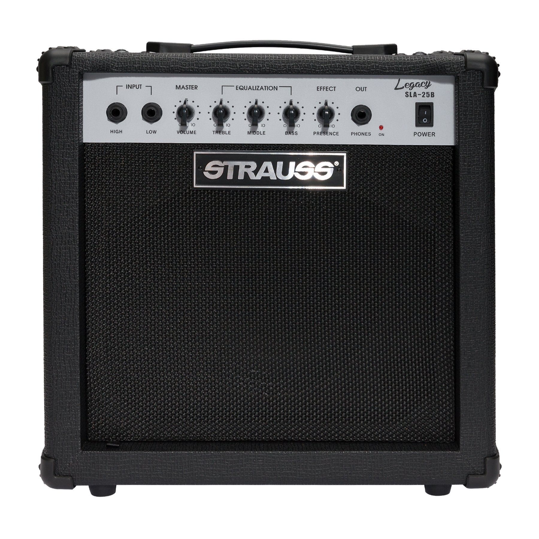 Strauss 'Legacy' 25 Watt Combo Solid State Bass Amplifier (Black)-SLA-25B-BLK