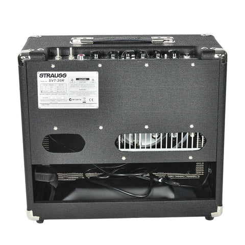 Strauss SVT-20R 20 Watt Combo Valve Amplifier with Reverb (Black)-SVT-20R-BLK