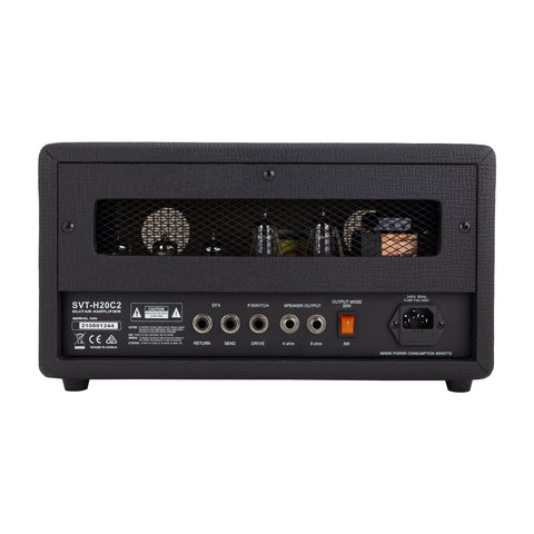 Strauss SVT-H20C2 20/5 Watt Valve Twin Channel Amplifier Head (Black)