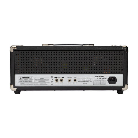 Strauss SVT-H50R 50 Watt Valve Amplifier Head with Reverb (Black)-SVT-H50R-BLK