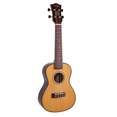 Tiki '22 Series' Spruce Solid Top Concert Ukulele with Hard Case (Natural Gloss)