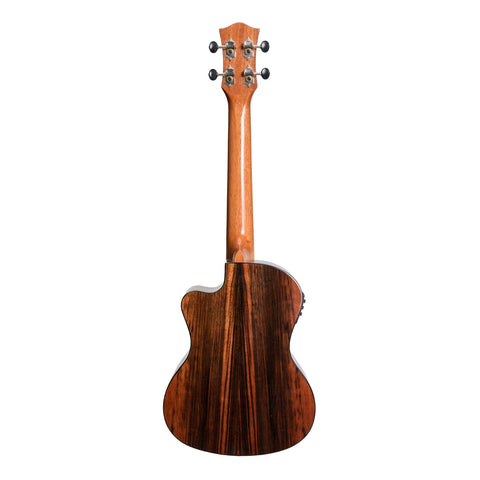Tiki '22 Series' Spruce Solid Top Electric Cutaway Tenor Ukulele with Hard Case (Natural Gloss)